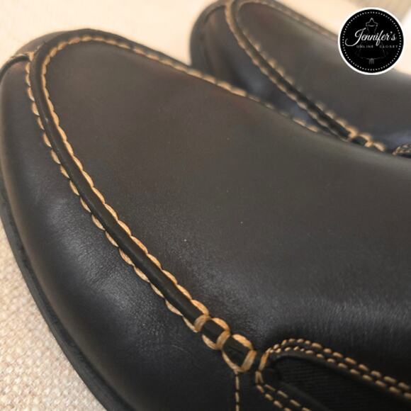 Cole Haan Men's Black Lewiston Venetian Leather Loafers Size 10W - Picture 10 of 14